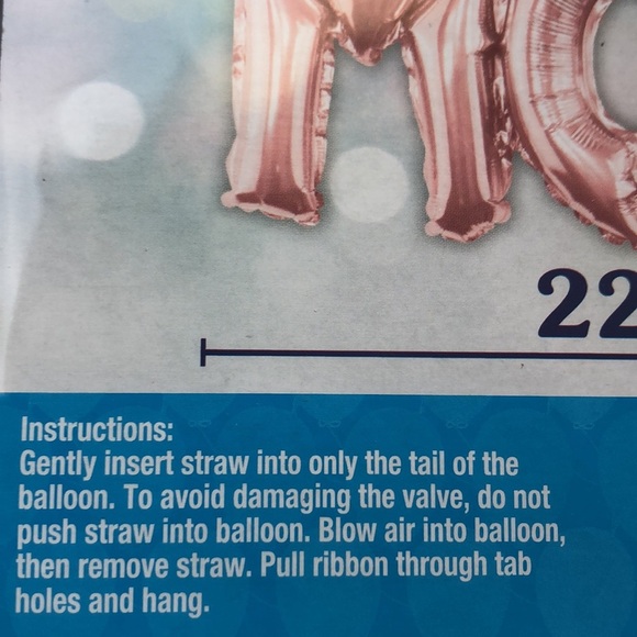 MOM Inflatable Balloon Banner Mother’s Day Celebration Decor |Easy 2 Inflate NWT - Picture 3 of 4